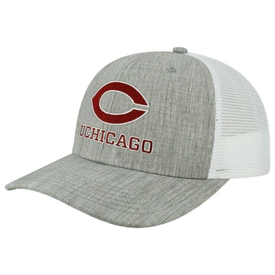 Shop Legacy Athletic Heather Gray/white Uchicago Maroons The Champ Trucker Snapback Hat