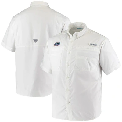 Shop Columbia Pfg White Florida Gators Tamiami Omni-shade Button-down Shirt