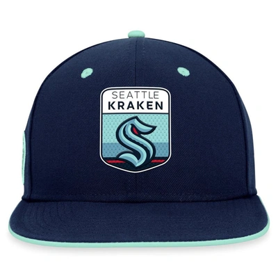 Shop Fanatics Branded  Deep Sea Blue Seattle Kraken 2023 Nhl Draft Snapback Hat In Navy
