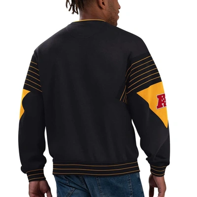 Shop Starter Black Pittsburgh Steelers Face-off Pullover Sweatshirt