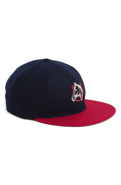 Shop One Of These Days Ebbets Wool Baseball Cap In Navy/ Red
