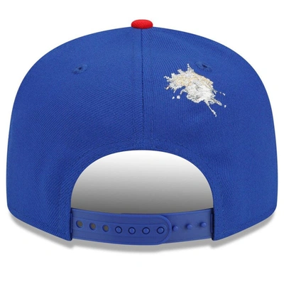 Shop New Era X Staple New Era Royal/red Buffalo Bills Nfl X Staple Collection 9fifty Snapback Adjustable Hat