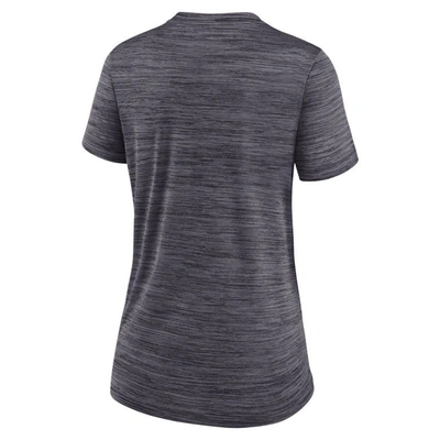 Shop Nike Charcoal Washington Nationals City Connect Velocity Practice Performance V-neck T-shirt