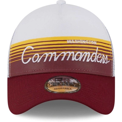 Shop New Era Burgundy Washington Commanders Horizon A-frame 9forty Snapback Hat