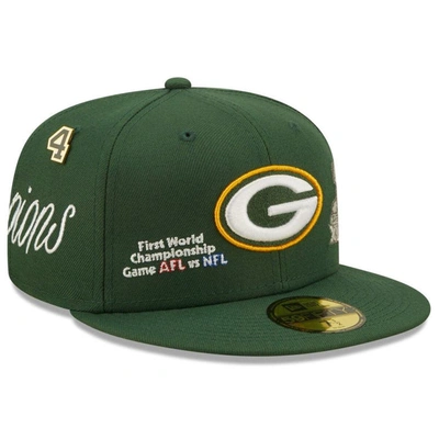 Shop New Era Green Green Bay Packers Historic Champs 59fifty Fitted Hat