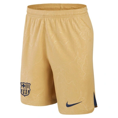 Shop Nike Gold Barcelona 2022/23 Team Performance Stadium Shorts