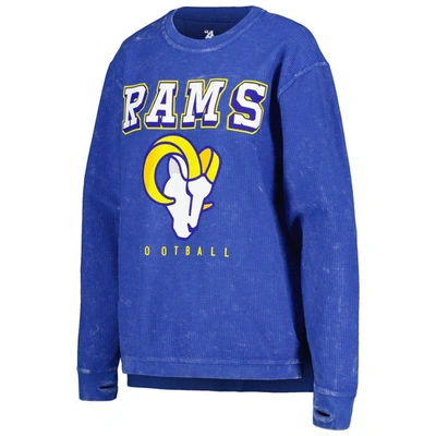 Shop G-iii 4her By Carl Banks Royal Los Angeles Rams Comfy Cord Pullover Sweatshirt
