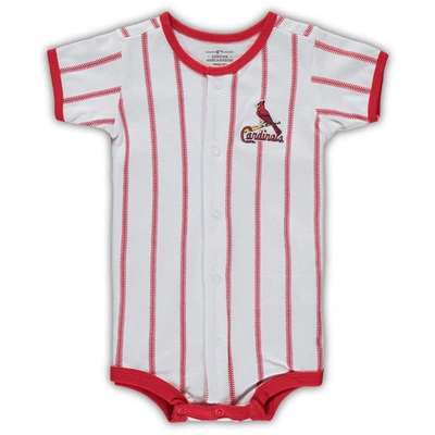 Shop Outerstuff Infant White St. Louis Cardinals Pinstripe Power Hitter Coverall