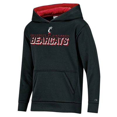 Shop Champion Youth  Black Cincinnati Bearcats Field Day Fast Logo Pullover Hoodie