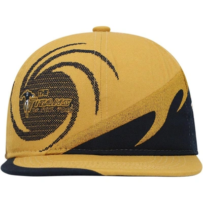 Shop Mitchell & Ness Youth  Gold/navy New York Titans Gridiron Classic Spiral Snapback Hat