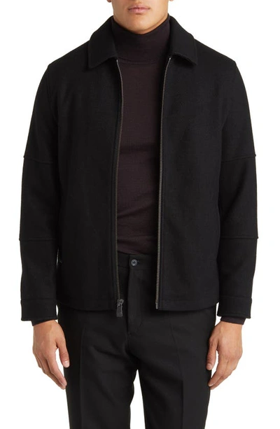 Shop Hart Schaffner Marx Paloma Wool Blend Twill Jacket In Black Twill