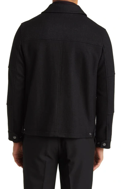 Hart Schaffner Marx Paloma Wool Blend Twill Jacket In Black Twill