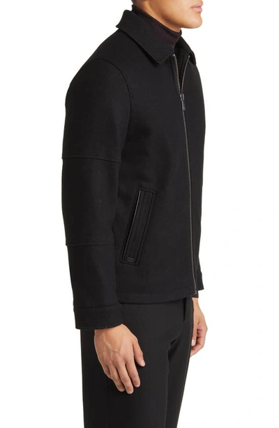 Hart Schaffner Marx Paloma Wool Blend Twill Jacket In Black Twill