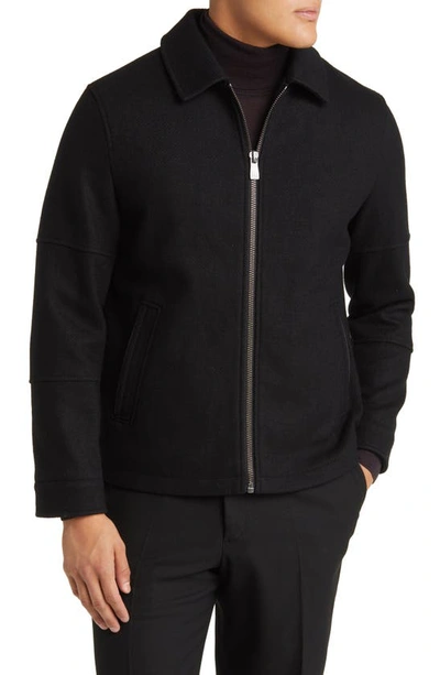 Hart Schaffner Marx Paloma Wool Blend Twill Jacket In Black Twill