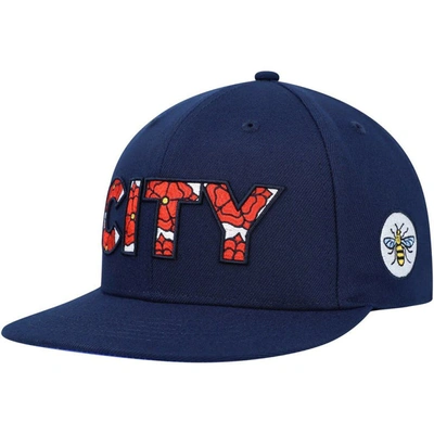 Shop Fan Ink Navy Manchester City Bode Snapback Hat