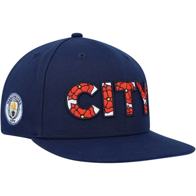 Shop Fan Ink Navy Manchester City Bode Snapback Hat