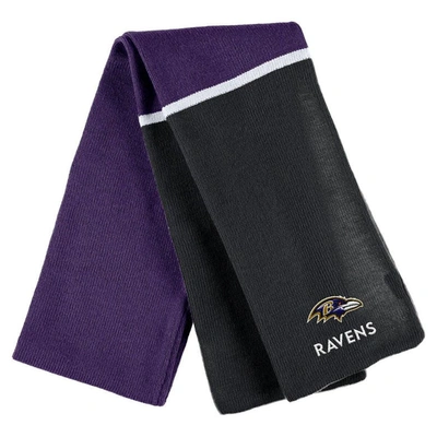 Shop Wear By Erin Andrews Purple Baltimore Ravens Colorblock Cuffed Knit Hat With Pom And Scarf Set
