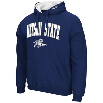 Shop Colosseum Navy Jackson State Tigers Arch & Logo 3.0 Pullover Hoodie