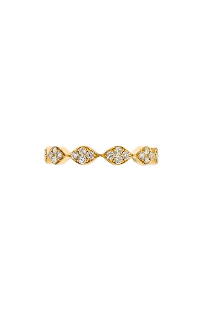 Shop Sethi Couture Marquise Pav� Diamond Eternity Ring In Yellow Gold