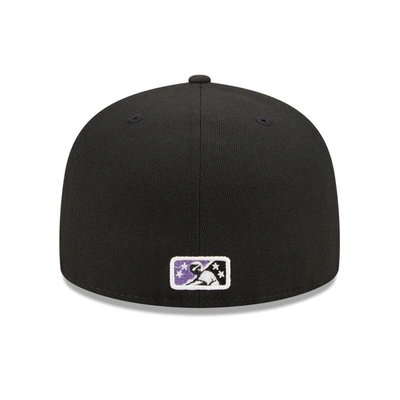 Shop New Era Black Winston-salem Dash Marvel X Minor League 59fifty Fitted Hat