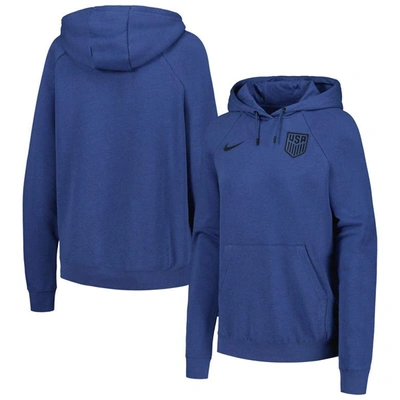 Shop Nike Blue Usmnt Essential Raglan Pullover Hoodie