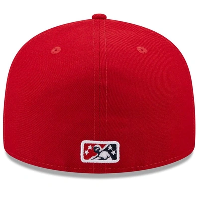 Shop New Era White/red Worcester Red Sox Marvel X Minor League 59fifty Fitted Hat