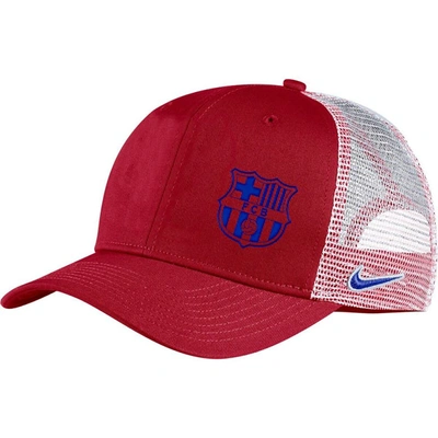 Shop Nike Crimson Barcelona Classic99 Trucker Snapback Hat
