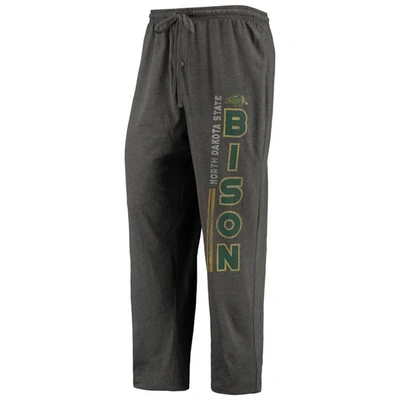 Shop Concepts Sport Heathered Charcoal/green Ndsu Bison Meter T-shirt & Pants Sleep Set In Heather Charcoal