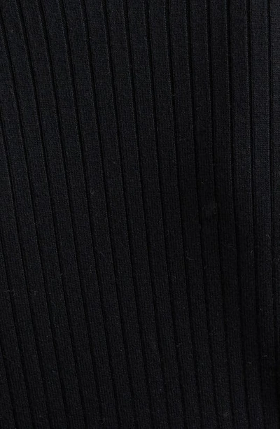 Shop Carolina Herrera Embellished Collar Rib Wool Sweater In Black