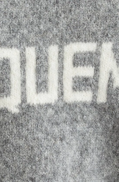 Shop Jacquemus La Maille Logo Jacquard Alpaca & Merino Wool Blend Sweater In Grey