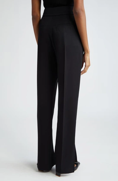 Shop Jacquemus Le Pantalon Tibau Split Hem Wool Pants In Black