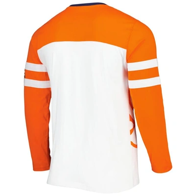 Shop Starter Orange/white Denver Broncos Halftime Long Sleeve T-shirt