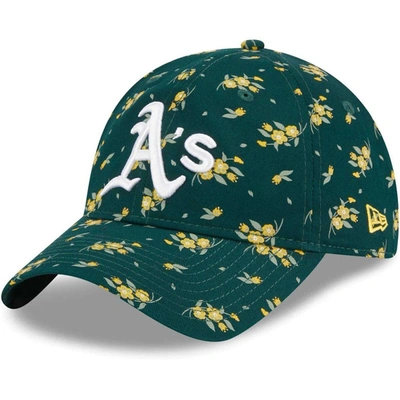Shop New Era Youth  Green Oakland Athletics Bloom 9twenty Adjustable Hat