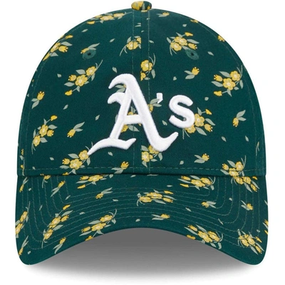 Shop New Era Youth  Green Oakland Athletics Bloom 9twenty Adjustable Hat