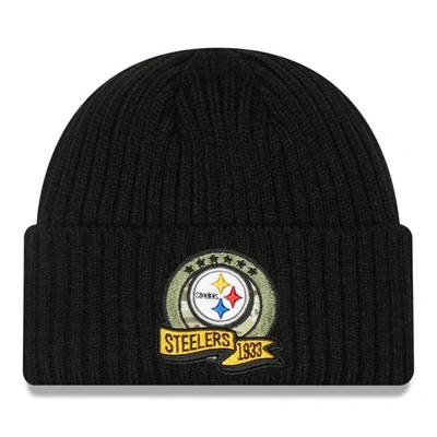 Shop New Era Youth  Black Pittsburgh Steelers 2022 Salute To Service Knit Hat