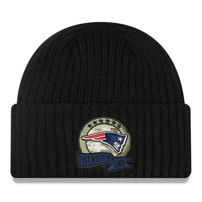 Shop New Era Youth  Black New England Patriots 2022 Salute To Service Knit Hat