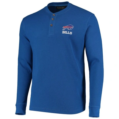 Shop Dunbrooke Royal Buffalo Bills Logo Maverick Thermal Henley Long Sleeve T-shirt