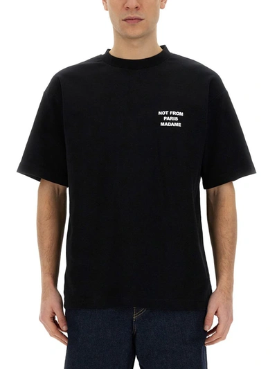 Shop Drôle De Monsieur T-shirt With Logo In Black
