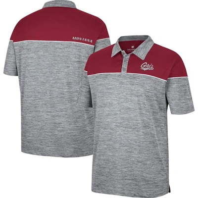 Shop Colosseum Heathered Gray/maroon Montana Grizzlies Birdie Polo In Heather Gray