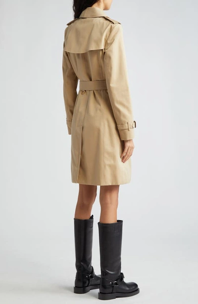 Shop Burberry Chelsea Long Heritage Trench Coat In Honey