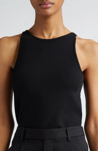 Shop Max Mara Alfeo Wool Blend Sleeveless Sweater In Black