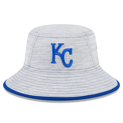 Shop New Era Gray Kansas City Royals Game Bucket Hat