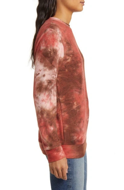 Shop Loveappella Tie Dye Long Sleeve Hacci Knit Top In Cinnamon