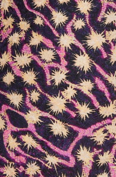 Shop Isabel Marant Lucia Star Print Handkerchief Hem Dress In Faded Night