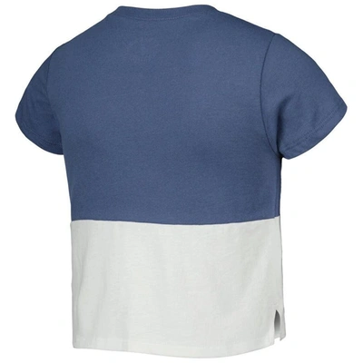 Shop League Collegiate Wear Girls Youth  Navy/white Kentucky Wildcats Colorblocked T-shirt