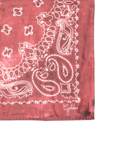 Shop Golden Goose Scarf With Plaisley Pattern In Red