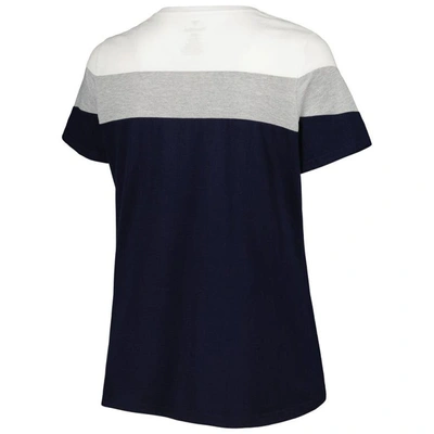 Shop Profile Navy/heather Gray Minnesota Twins Plus Size Colorblock T-shirt