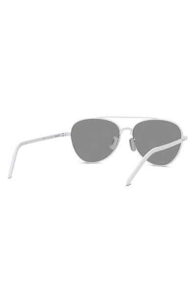 Shop Givenchy 56mm Aviator Sunglasses In White / Smoke