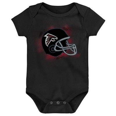 Shop Outerstuff Infant Red/black/heathered Gray Atlanta Falcons 3-pack Game On Bodysuit Set