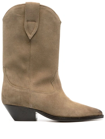 Shop Isabel Marant Duerto Boots Shoes In Nude & Neutrals